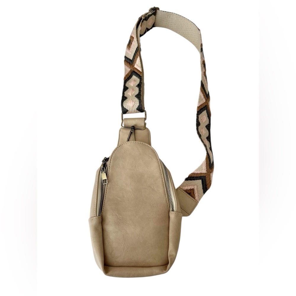 Boho Vegan Leather Crossbody Bag